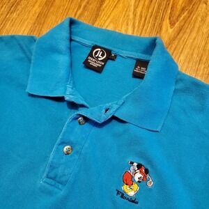 Vintage Mickey Mouse Golf‎ Polo Shirt Adult XL Blue Jerry Leigh Florida